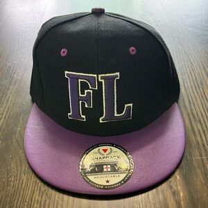 FL Orlando Florida SnapBack Hat Purple and Black